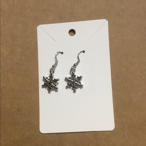 Handmade snowflake earrings